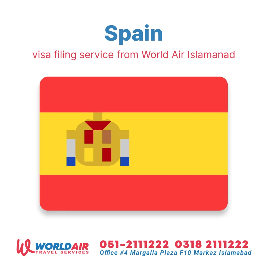 Spain Visit Visa Filing by world air travel services